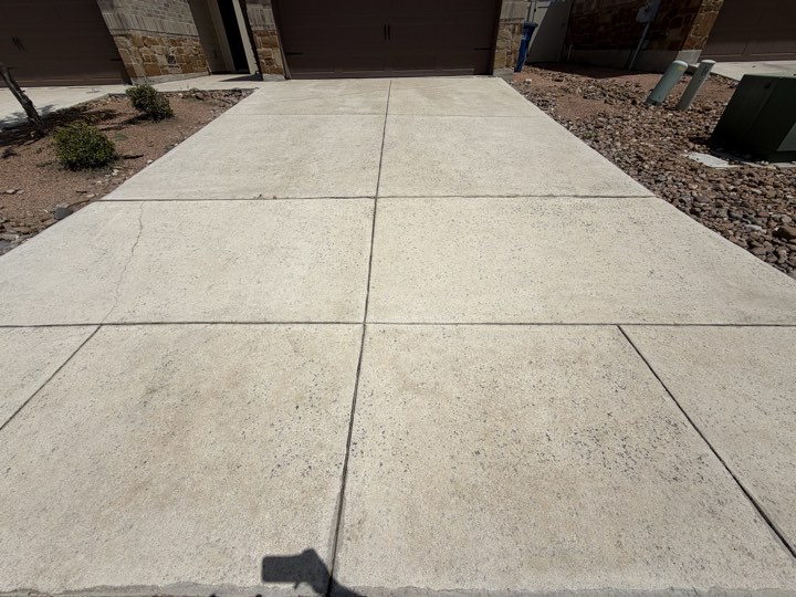 Driveway after professional pressure washing